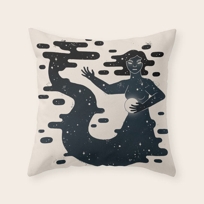 Space Mermaid Throw Pillow Gallery Image 6