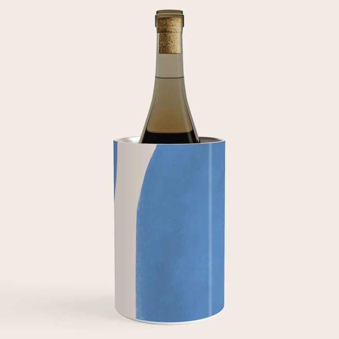 Painted Shapes - Blue Minimalist Wine Chiller Gallery Image 1