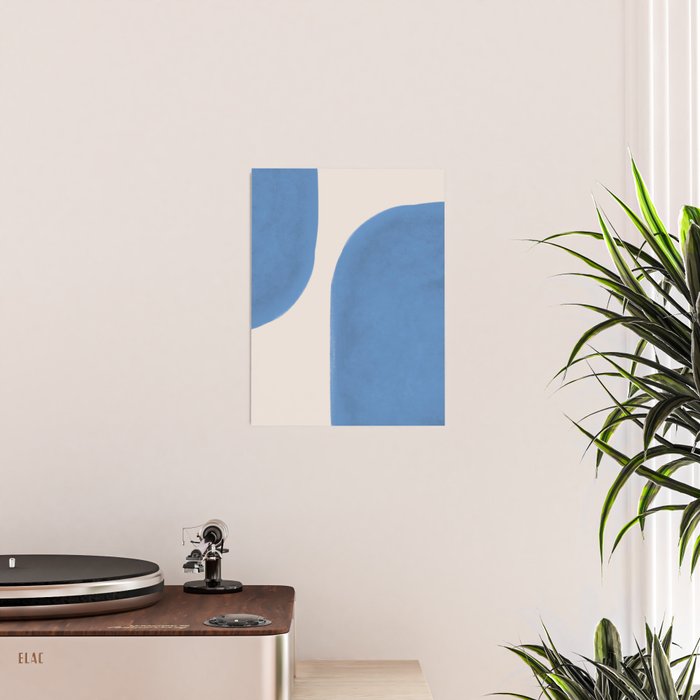 Painted Shapes - Blue Minimalist Poster Gallery Image 2