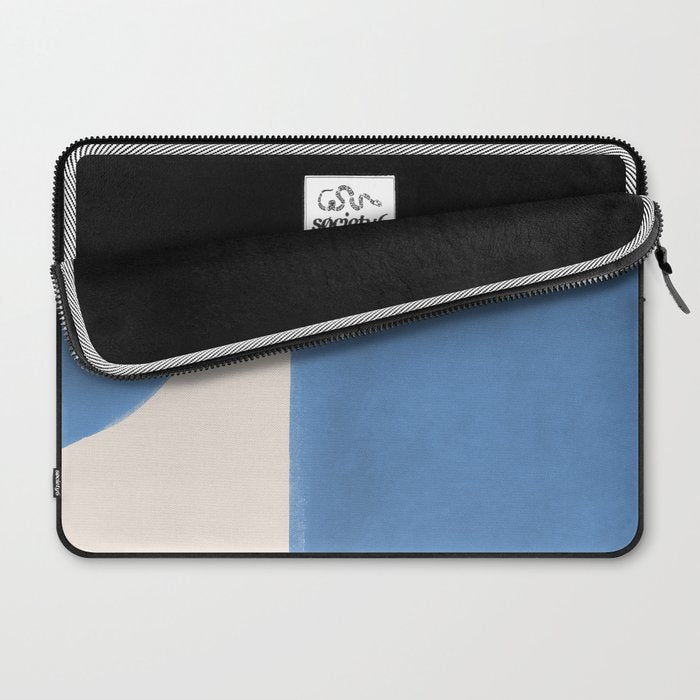 Painted Shapes - Blue Minimalist Laptop Sleeve Gallery Image 2