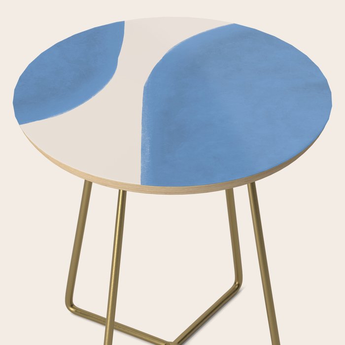 Painted Shapes - Blue Minimalist Side Table Gallery Image 2