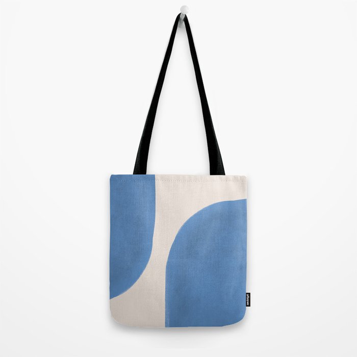 Painted Shapes - Blue Minimalist Tote Bag Gallery Image 2