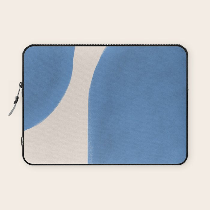 Painted Shapes - Blue Minimalist Laptop Sleeve Gallery Image 1