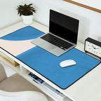 Painted Shapes - Blue Minimalist Desk Mat Gallery Image 2