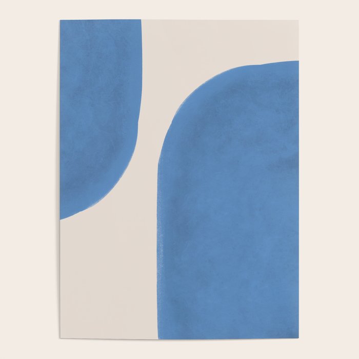 Painted Shapes - Blue Minimalist Poster Gallery Image 4