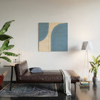 Painted Shapes - Blue Minimalist Wood Wall Art Gallery Image 2