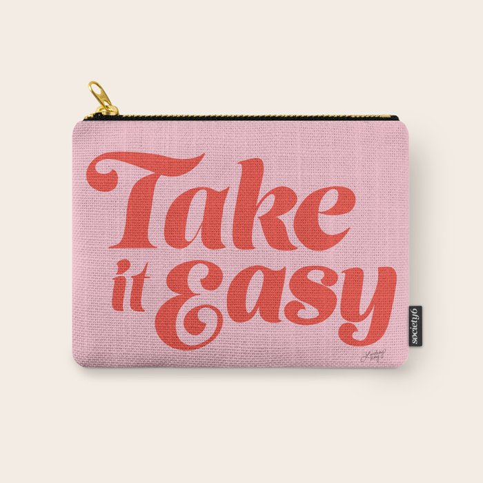 Take it Easy (Red/Pink Palette) Carry All Pouch Gallery Image 1