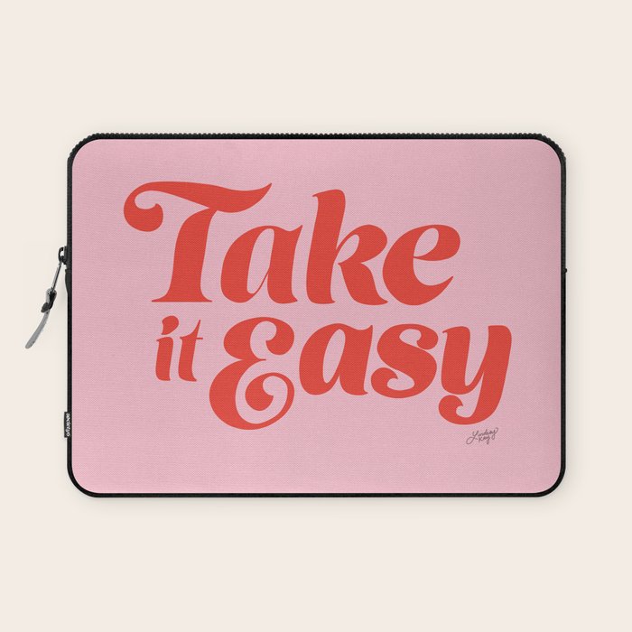 Take it Easy (Red/Pink Palette) Laptop Sleeve Gallery Image 1