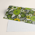 Modern Yellow & Green Floral Pattern Wrapping Paper Gallery Image 2
