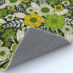 Modern Yellow & Green Floral Pattern Rug Gallery Image 4