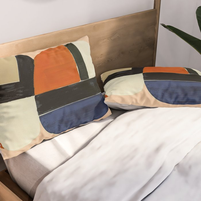Rhythm of Shapes Pillow Sham Gallery Image 2