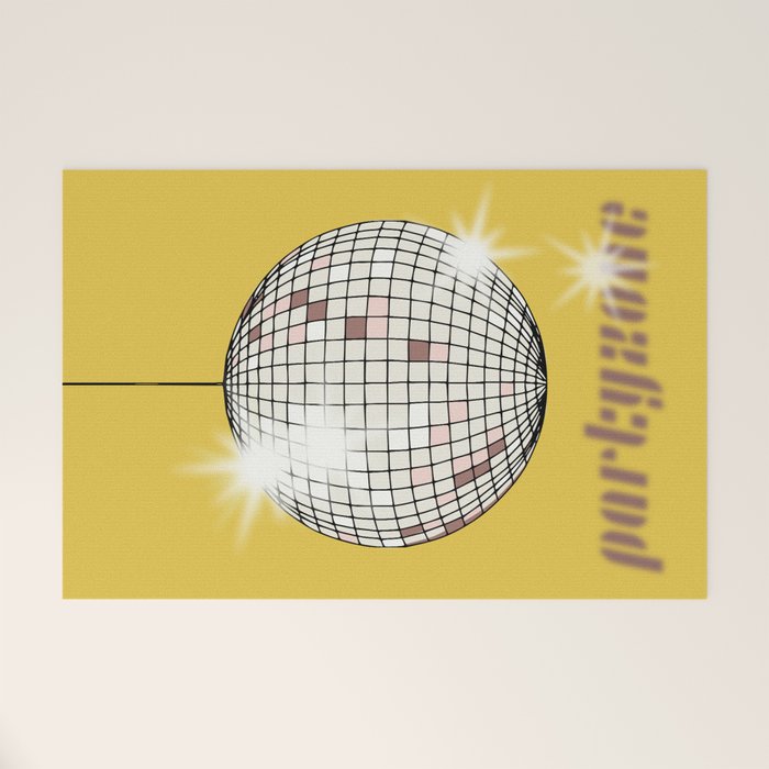 Celebrate the 80s Partyzone yellow Welcome Mat Gallery Image 1