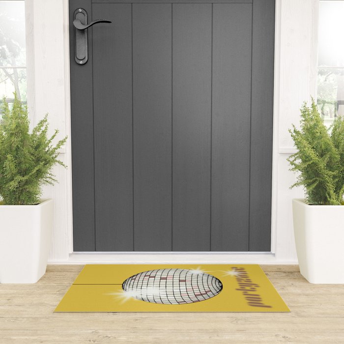 Celebrate the 80s Partyzone yellow Welcome Mat Gallery Image 3