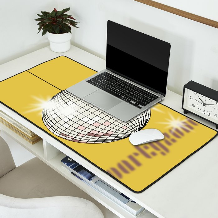 Celebrate the 80s Partyzone yellow Desk Mat Gallery Image 2
