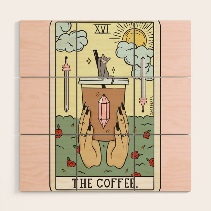 COFFEE READING UPDATED (LIGHT) Wood Wall Art Gallery Image 1