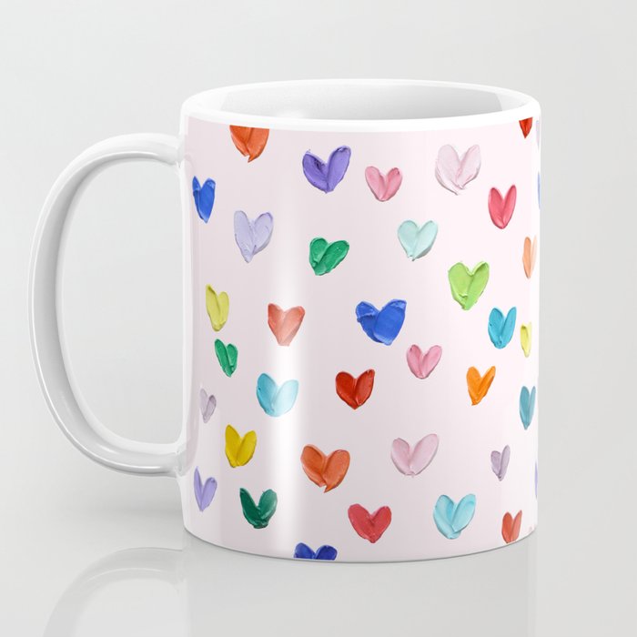 Confetti Hearts on Pink Coffee Mug Gallery Image 3