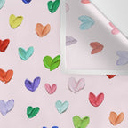 Confetti Hearts on Pink Wall Tapestry Gallery Image 3