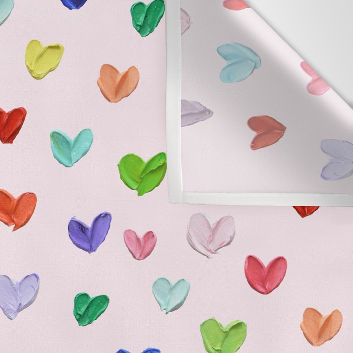 Confetti Hearts on Pink Wall Tapestry Gallery Image 3