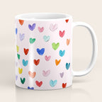 Confetti Hearts on Pink Coffee Mug Gallery Image 1
