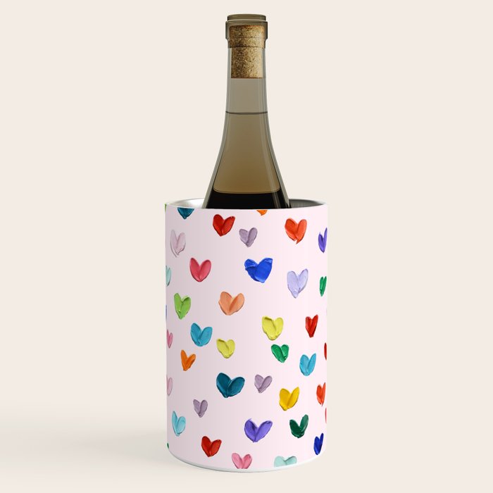 Confetti Hearts on Pink Wine Chiller Gallery Image 1