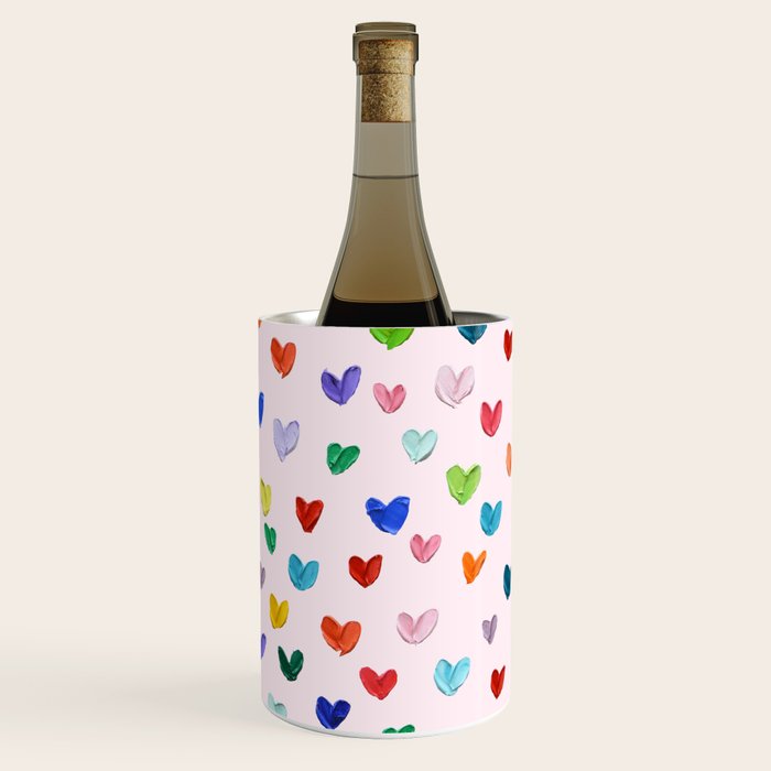 Confetti Hearts on Pink Wine Chiller Gallery Image 3