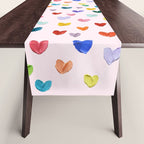Confetti Hearts on Pink Table Runner Gallery Image 1