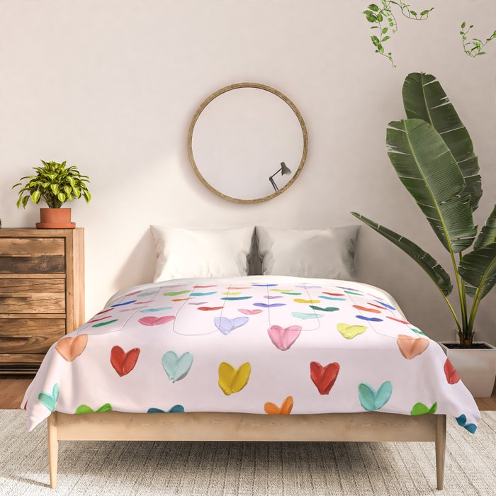 Confetti Hearts on Pink Comforter Gallery Image 3