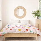 Confetti Hearts on Pink Duvet Cover Gallery Image 3