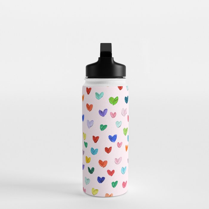 Confetti Hearts on Pink Water Bottle Gallery Image 3