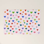 Confetti Hearts on Pink Welcome Mat Gallery Image 1