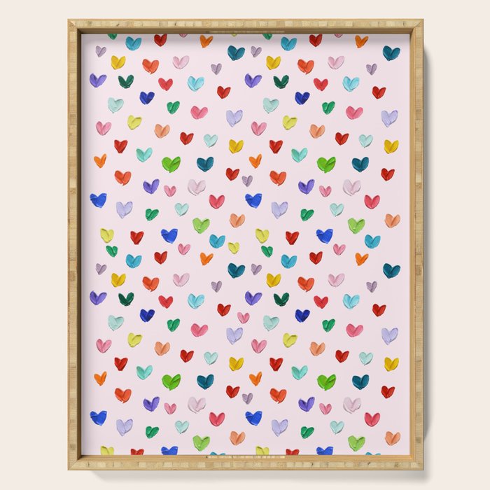 Confetti Hearts on Pink Serving Tray Gallery Image 1