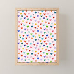 Confetti Hearts on Pink Mini Art Print Gallery Image 1
