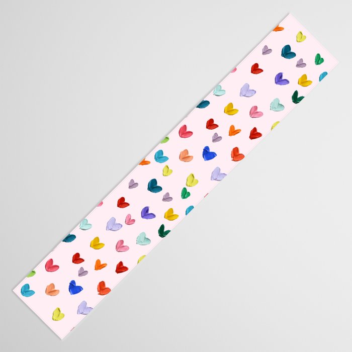 Confetti Hearts on Pink Table Runner Gallery Image 3