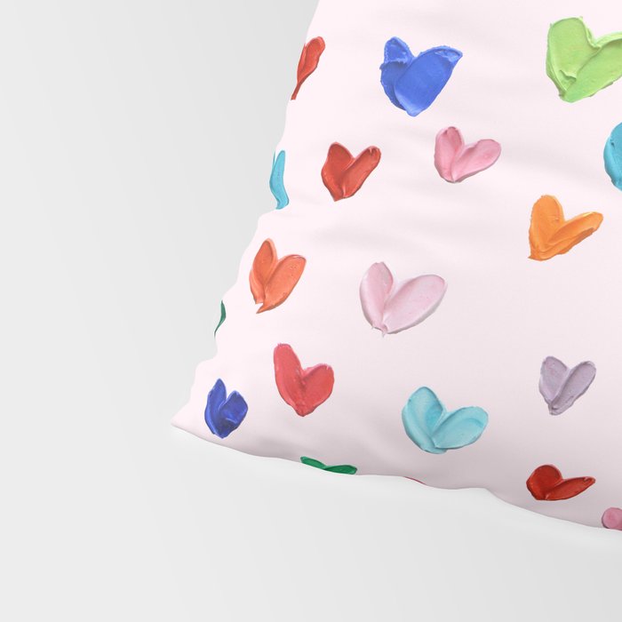 Confetti Hearts on Pink Pillow Sham Gallery Image 4