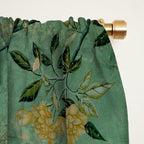 Antique 18th Century Blooming Camellia Garden Botanical Window Curtain Gallery Image 2