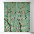 Antique 18th Century Blooming Camellia Garden Botanical Window Curtain Gallery Image 5