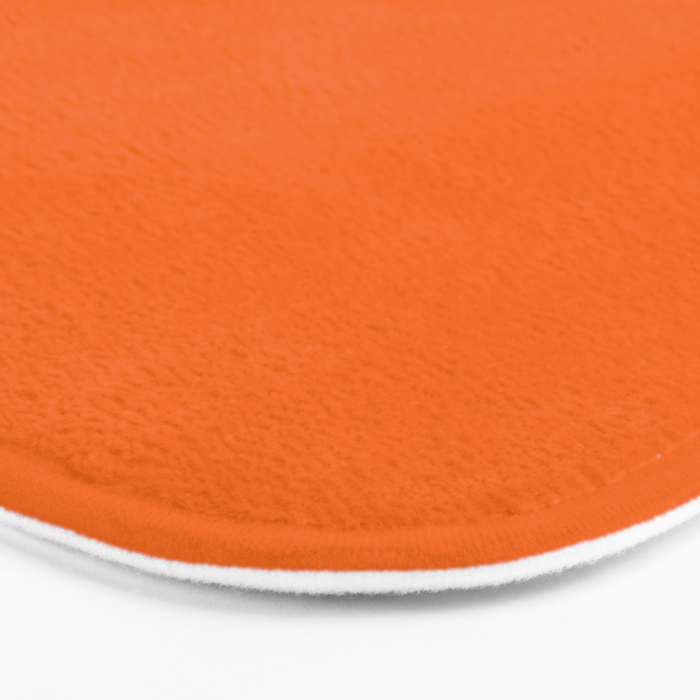 Bright Orange Solid Color Collection Bath Mat Gallery Image 3