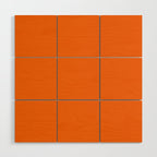 Bright Orange Solid Color Collection Wood Wall Art Gallery Image 1