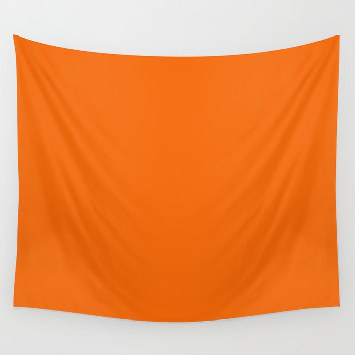 Bright Orange Solid Color Collection Wall Tapestry Gallery Image 1