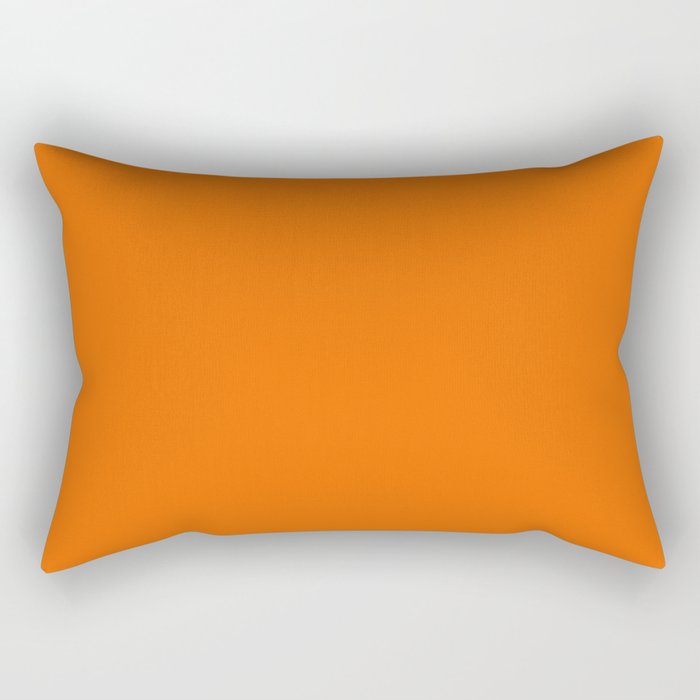 Bright Orange Solid Color Collection Rectangular Pillow Gallery Image 2