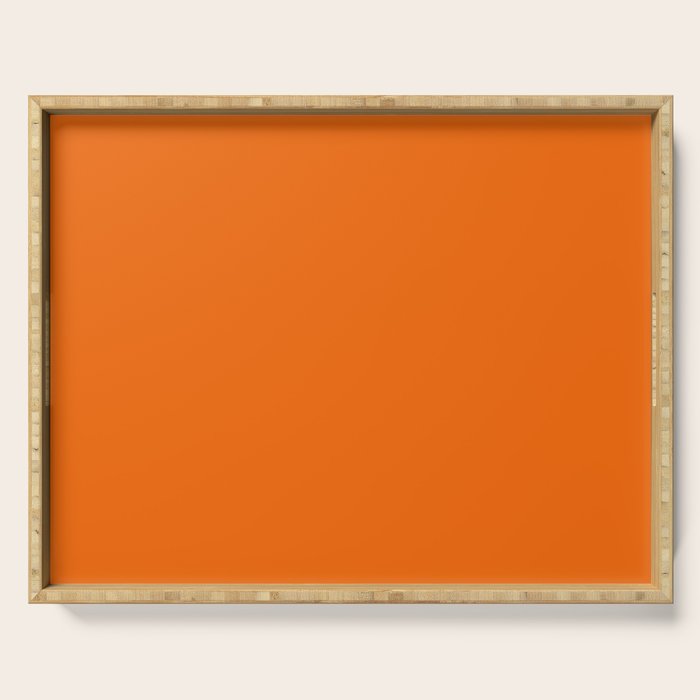 Bright Orange Solid Color Collection Serving Tray Gallery Image 1