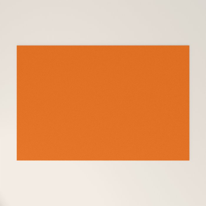 Bright Orange Solid Color Collection Welcome Mat Gallery Image 1