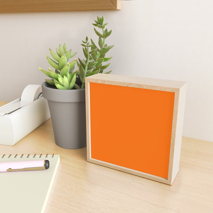 Bright Orange Solid Color Collection Mini Art Print Gallery Image 2