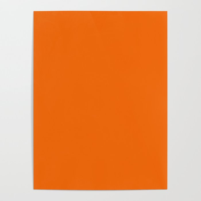 Bright Orange Solid Color Collection Poster Gallery Image 4