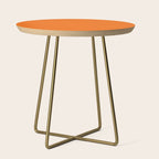 Bright Orange Solid Color Collection Side Table Gallery Image 1