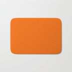 Bright Orange Solid Color Collection Bath Mat Gallery Image 1