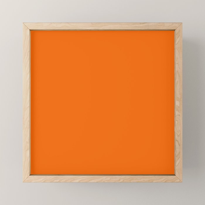 Bright Orange Solid Color Collection Mini Art Print Gallery Image 1