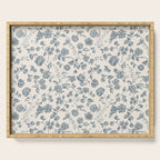 Florals and Pomegranates - Blue Navy Serving Tray Gallery Image 1