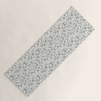 Florals and Pomegranates - Blue Navy Yoga Mat Gallery Image 1