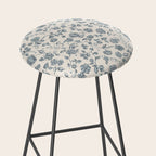 Florals and Pomegranates - Blue Navy Stool Gallery Image 2